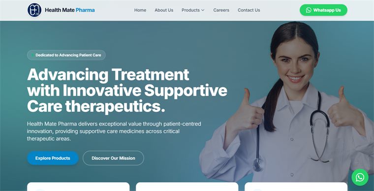 Health Mate Pharma website