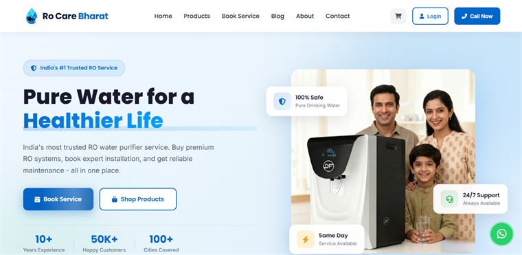 Ro Care Bharat — RO Water Purifier Service